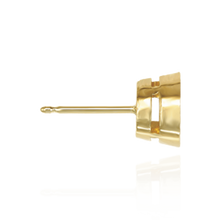 Load image into Gallery viewer, 14K Gold ITI NYC Round Bezel Earrings with Airline