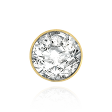 Load image into Gallery viewer, 14K Gold ITI NYC Round Bezel Earrings with Airline