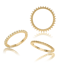 Load image into Gallery viewer, Round 4 Prong Share Base Style All Around Eternity Band (1.7mm / .02ct)