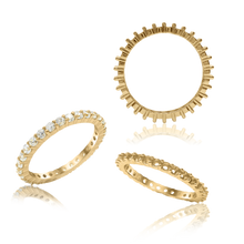 Load image into Gallery viewer, Round 4 Prong Share Base Style All Around Eternity Band (2.0mm / .03ct)