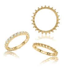 Load image into Gallery viewer, Round 4 Prong Share Base Style All Around Eternity Band (2.5mm / .05ct)