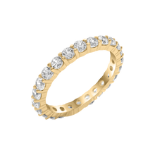 Load image into Gallery viewer, Round Eternity Bands with Diamond or Gemstone Birthstones in 14K Yellow Gold (2.50 mm / .05 ct)