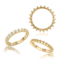 Load image into Gallery viewer, Round 4 Prong Share Base Style All Around Eternity Band (2.7mm / .07ct)