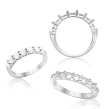 Load image into Gallery viewer, ITI NYC 7 Round Stone Anniversary 4 Prong Share Basket Style