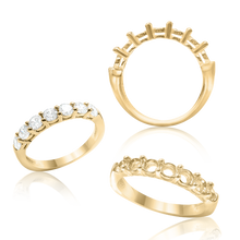 Load image into Gallery viewer, ITI NYC 7 Round Stone Anniversary 4 Prong Share Basket Style