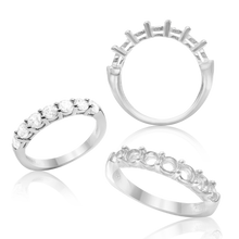 Load image into Gallery viewer, ITI NYC 7 Round Stone Anniversary 4 Prong Share Basket Style