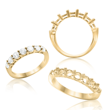 Load image into Gallery viewer, ITI NYC 7 Round Stone Anniversary 4 Prong Share Basket Style