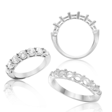 Load image into Gallery viewer, ITI NYC 7 Round Stone Anniversary 4 Prong Share Basket Style