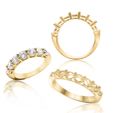 Load image into Gallery viewer, ITI NYC 7 Round Stone Anniversary 4 Prong Share Basket Style