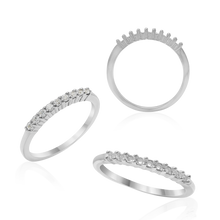 Load image into Gallery viewer, ITI NYC 9 Round Stone Anniversary 4 Prong Share Basket Style