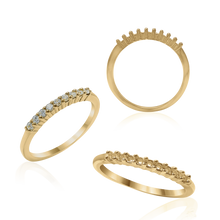 Load image into Gallery viewer, ITI NYC 9 Round Stone Anniversary 4 Prong Share Basket Style