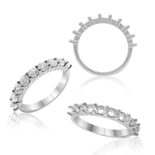 Load image into Gallery viewer, ITI NYC 9 Round Stone Anniversary 4 Prong Share Basket Style