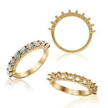 Load image into Gallery viewer, ITI NYC 9 Round Stone Anniversary 4 Prong Share Basket Style