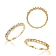 Load image into Gallery viewer, ITI NYC 9 Round Stone Anniversary 4 Prong Share Basket Style