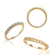 Load image into Gallery viewer, ITI NYC 9 Round Stone Anniversary 4 Prong Share Basket Style