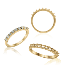 Load image into Gallery viewer, ITI NYC 9 Round Stone Anniversary 4 Prong Share Basket Style