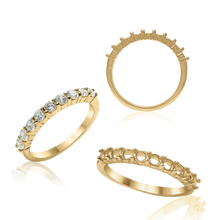 Load image into Gallery viewer, ITI NYC 9 Round Stone Anniversary 4 Prong Share Basket Style