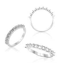 Load image into Gallery viewer, ITI NYC 9 Round Stone Anniversary 4 Prong Share Basket Style