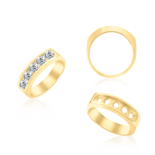 Load image into Gallery viewer, ITI NYC 5 Stone Round Channel Anniversary Band