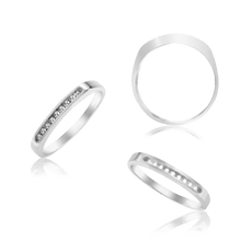 Load image into Gallery viewer, ITI NYC 9 Stone Round Channel Anniversary Band