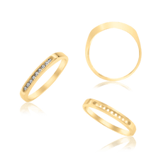 Load image into Gallery viewer, ITI NYC 9 Stone Round Channel Anniversary Band