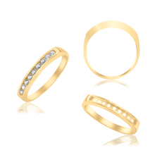 Load image into Gallery viewer, ITI NYC 9 Stone Round Channel Anniversary Band