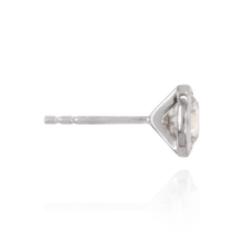 Load image into Gallery viewer, Round Bezel Earrings with CZ