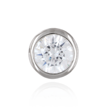 Load image into Gallery viewer, Round Bezel Earrings with CZ