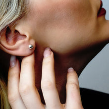 Load image into Gallery viewer, The 5th Avenue Ball Earrings with Back in Sterling Silver