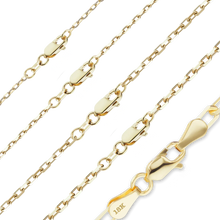 Load image into Gallery viewer, Essex St. Elongated Cable Necklace in 18K Yellow Gold