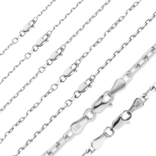 Load image into Gallery viewer, Essex St. Elongated Cable Necklace in 14K White Gold