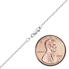 Load image into Gallery viewer, Essex St. Elongated Cable Anklet in 14K White Gold