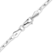 Load image into Gallery viewer, Essex St. Elongated Cable Necklace in 18K White Gold