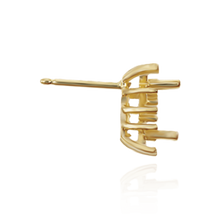 Load image into Gallery viewer, 14K Gold ITI NYC Emerald Cluster Earrings