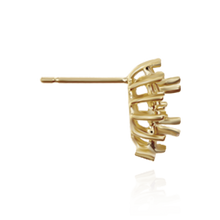 Load image into Gallery viewer, 14K Gold ITI NYC Oval Cluster Earrings