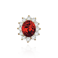 Load image into Gallery viewer, 14K Gold ITI NYC Oval Cluster Earrings