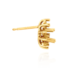 Load image into Gallery viewer, 14K Gold ITI NYC Pear Cluster Earrings with Push Post