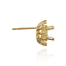 Load image into Gallery viewer, 14K Gold ITI NYC Round Stone Cluster Earrings