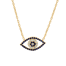 Load image into Gallery viewer, ITI NYC Evil Eye Necklace in Sterling Silver