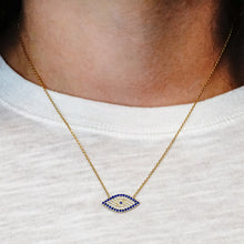 Load image into Gallery viewer, ITI NYC Evil Eye Pendant in Sterling Silver
