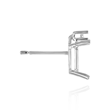 Load image into Gallery viewer, ITI NYC Emerald Four Prong Basket Earrings with One Accent