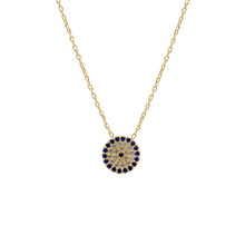 Load image into Gallery viewer, ITI NYC Evil Eye Necklace in Sterling Silver