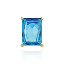 Load image into Gallery viewer, 14K Gold, Sterling Silver ITI NYC Emerald Four Prong Basket Earrings