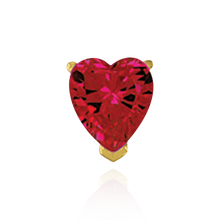 Load image into Gallery viewer, 14K Gold, Sterling Silver ITI NYC Heart Shape V-End Basket Earrings