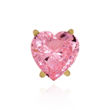 Load image into Gallery viewer, 14K Gold ITI NYC Heart Shape Four Prong Filigree Earrings