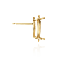 Load image into Gallery viewer, 14K Gold ITI NYC Marquise Shape Four Prong Basket Earrings