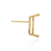 Load image into Gallery viewer, 14K Gold ITI NYC Marquise Shape V-End Double Wire Earrings