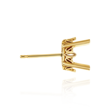 Load image into Gallery viewer, 14K Gold ITI NYC Oval Four Prong Filigree Earrings