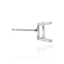 Load image into Gallery viewer, Sterling Silver ITI NYC Pear Shape Four Prong Basket Earrings