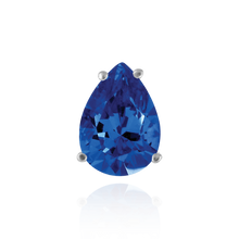 Load image into Gallery viewer, Sterling Silver ITI NYC Pear Shape Four Prong Basket Earrings